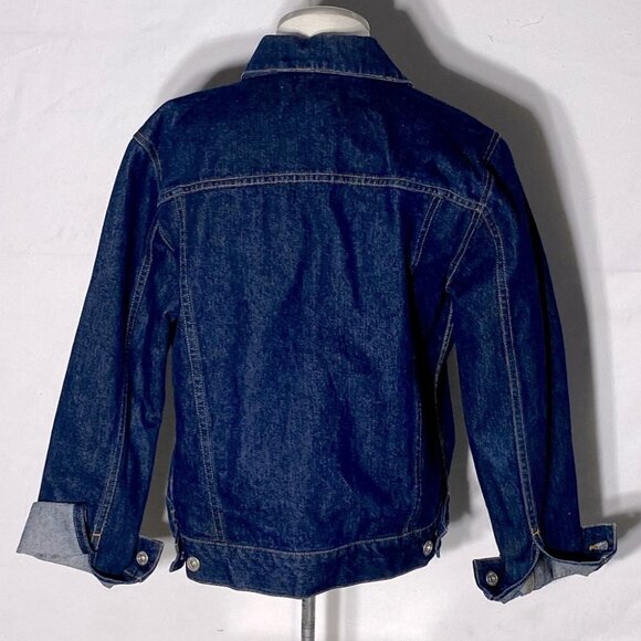 Vintage Reflect Jeans Oversized Dark Wash Button Up Denim Jean Jacket M - Picture 4 of 13
